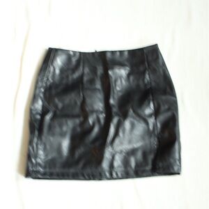 Black Leather Mini Skirt